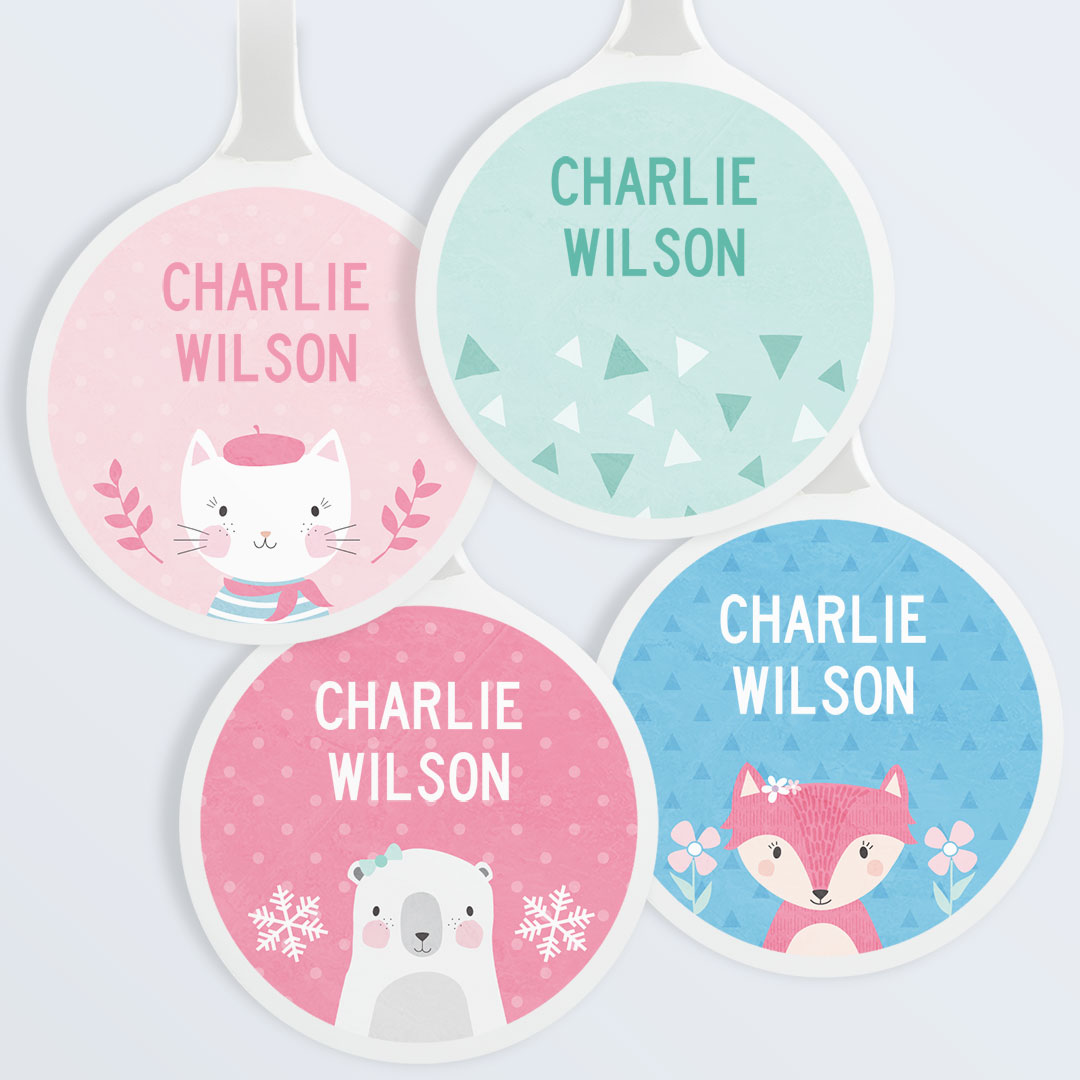 Personalised bag 2024 name tags