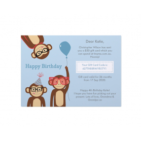 Monkey Boys Email Gift Card